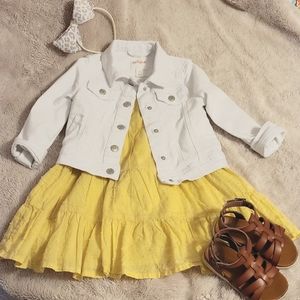 Old navy tiered eyelet swing yellow dress 2T (dress only)